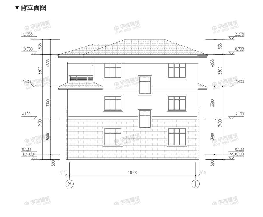 12x12米新中式復(fù)式農(nóng)村別墅設(shè)計圖紙