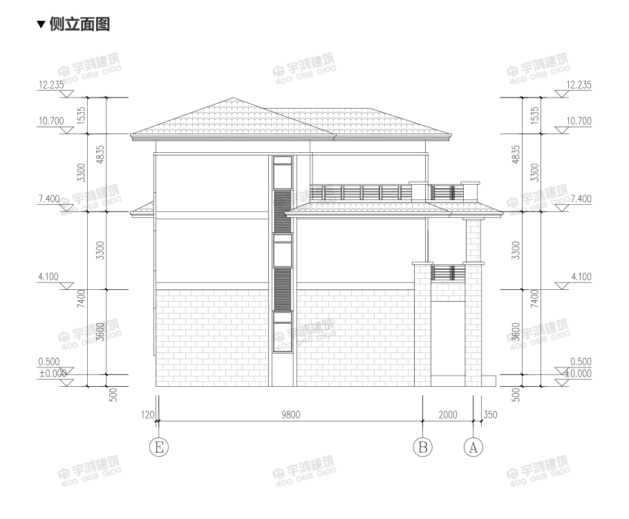 12x12米新中式復(fù)式農(nóng)村別墅設(shè)計圖紙