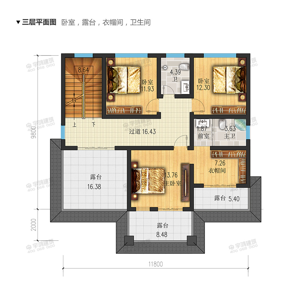 12x12米新中式復(fù)式農(nóng)村別墅設(shè)計圖紙