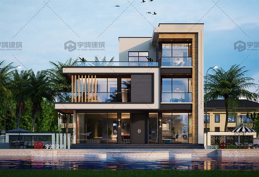 現(xiàn)代風(fēng)格11x10框架結(jié)構(gòu)別墅設(shè)計(jì)圖紙