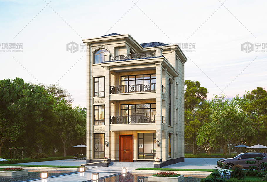 占地115平方的四層歐式別墅全套圖紙