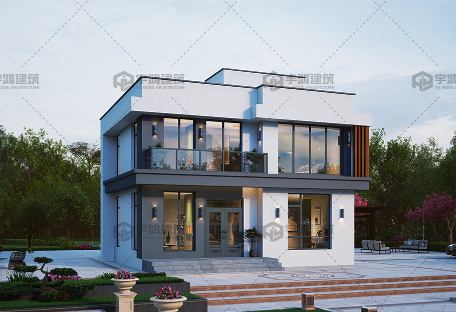 現代風格二層別墅占地約120平方全套圖紙