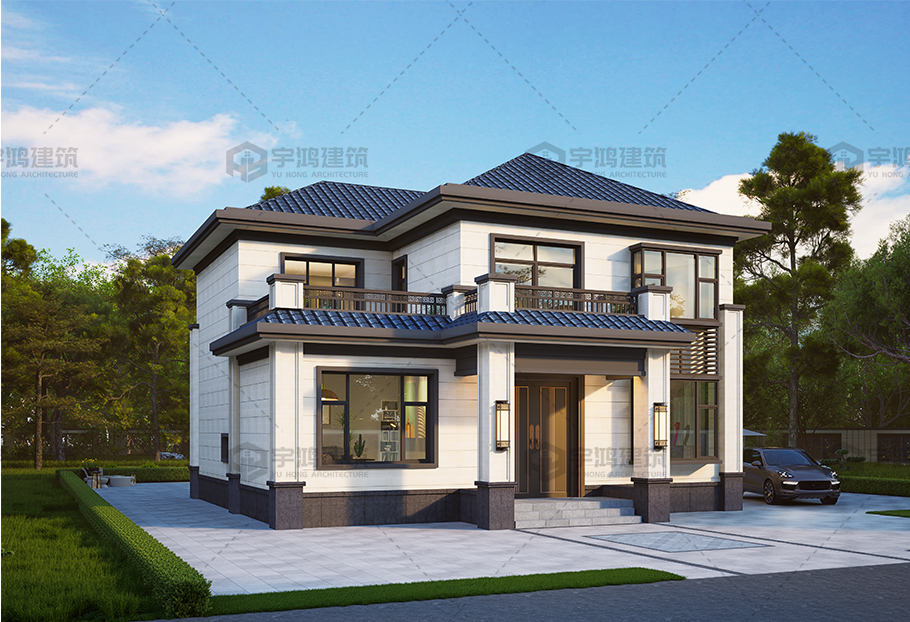 新中式風格框架結構開間僅12.06米全套圖紙